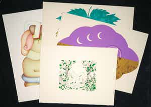 Pieter Holstein - Jorg Reme + Milvia Maglione, Lot van vier stuks grafiek (Prent 190) verkocht voor € 40!