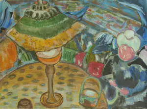 Anneke de Vlaming - Gemengde techniek , De huiskamer – ingelijst - 1996 kopen? Bied vanaf 1!