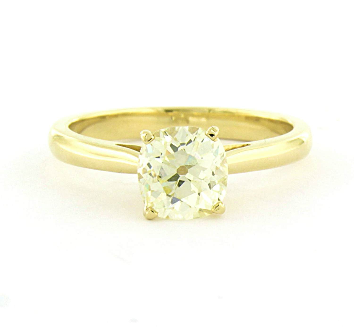 14k geel gouden ring met Bolsjewiek geslepen diamant tot. 1.50ct – K/L - SI kopen? Bied vanaf 2600!