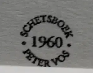 Peter Vos - Pentekening: Bij ons in Holland - 1960 kopen? Bied vanaf 195!