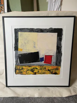 Jos Verwiel - Zeefdruk - (Kleur vlakken) - Zonder Titel II - Ingelijst (Groot) kopen? Bied vanaf 50!