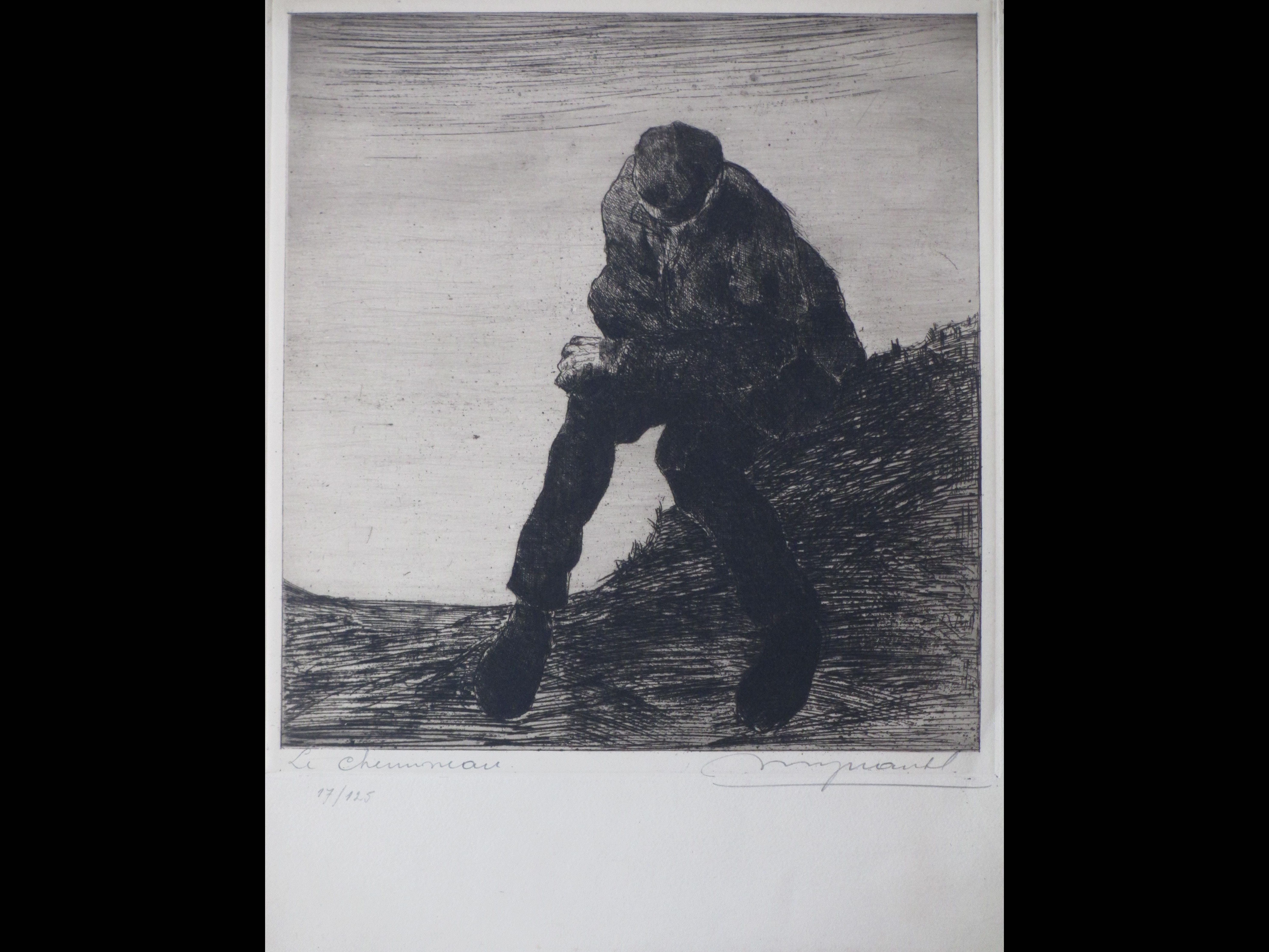 Niet of onleesbaar gesigneerd - Le Chemineau (De Werkzoekende) - Ets kopen? Bied vanaf 1!