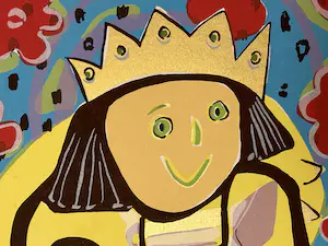 Lindy de Jong - abstracte zeefdruk zonder titel kopen? Bied vanaf 30!