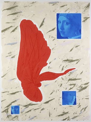 Herman van der Weert - Zeefdruk, Zonder titel - Ingelijst kopen? Bied vanaf 1!