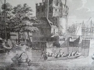 Pieter Fouquet - Gezicht van de Schreyershoekstoren te Amsterdam kopen? Bied vanaf 20!