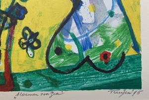 Hans Truijen - kleurenzeefdruk | 'Bloemen voor Gea' | 1995 kopen? Bied vanaf 80!