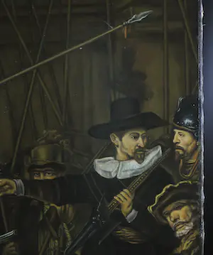 Rob Stoffer - Olieverf op doek, De Nachtwacht naar Rembrandt - Ingelijst (Zeer Groot!) kopen? Bied vanaf 1!