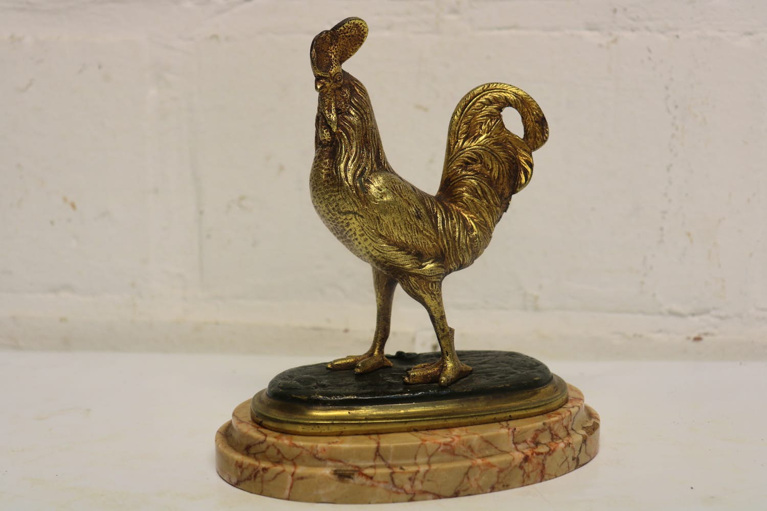 Niet of onleesbaar gesigneerd - fosfor brons haan kopen? Bied vanaf 1!