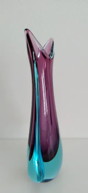 Niet of onleesbaar gesigneerd - oogverblindende vaas naar Flavio Poli, Murano, handgemaakt kopen? Bied vanaf 1!