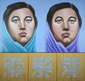 Jan Bollaert - Gemengde techniek op doek, Twin Love (Zeer Groot) kopen? Bied vanaf 100!