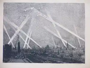 Jan Poortenaar - Zeppelinaanval boven Londen - Litho verkauft für € 58!