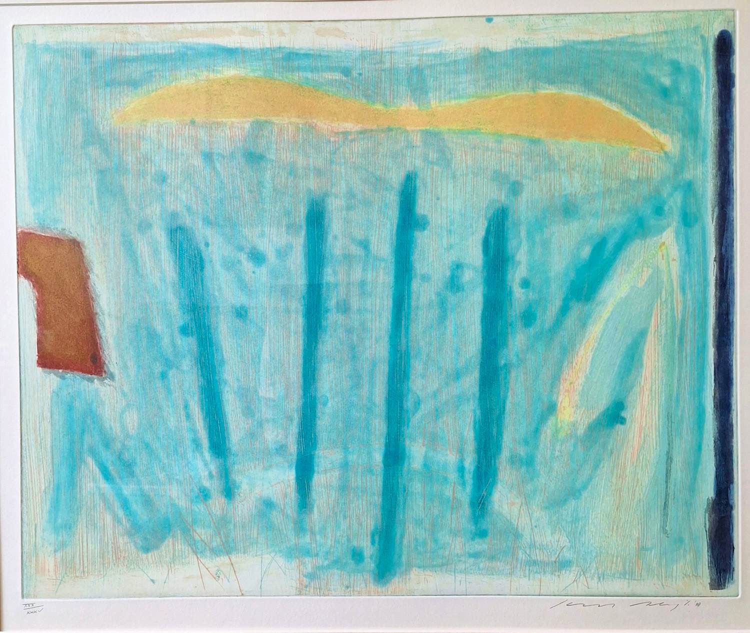 Kees Slegt - Ruimtelijk abstract XL, ingelijst verkocht voor € 89!