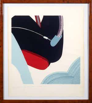 Guido de Waart - Linosnede, Sweetheart - Ingelijst verkocht voor € 50!