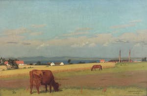 Baldur Nielsen-Edwin - C4421D - Koe en paard in landschap kopen? Bied vanaf 150!