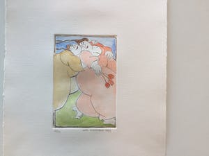 Ada Breedveld - Vrijheid, 2 Dames en 3 Tulpen, Opgetilde Dame kopen? Bied vanaf 75!