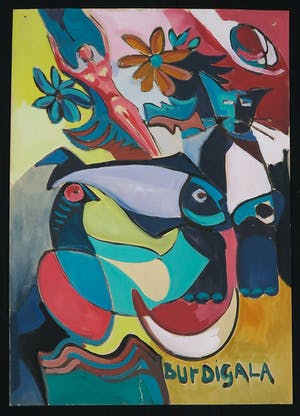 Joe Wols - Acryl op papier, Burdigala kopen? Bied vanaf 1!