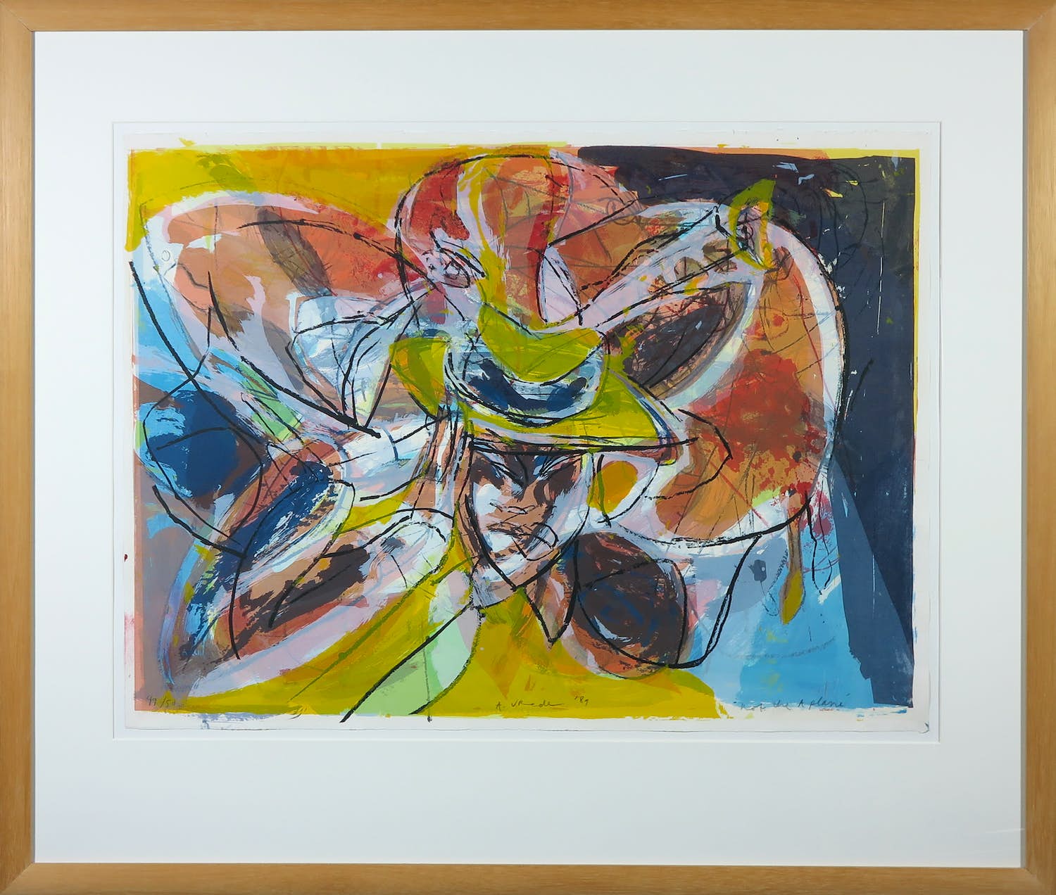 Anton Vrede - Zeefdruk, Not the A Plane - Ingelijst verkocht voor € 50!