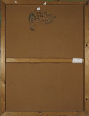 Curiosa - Indo Americano (door N. Santiago), Gemengde techniek op paneel kopen? Bied vanaf 1!