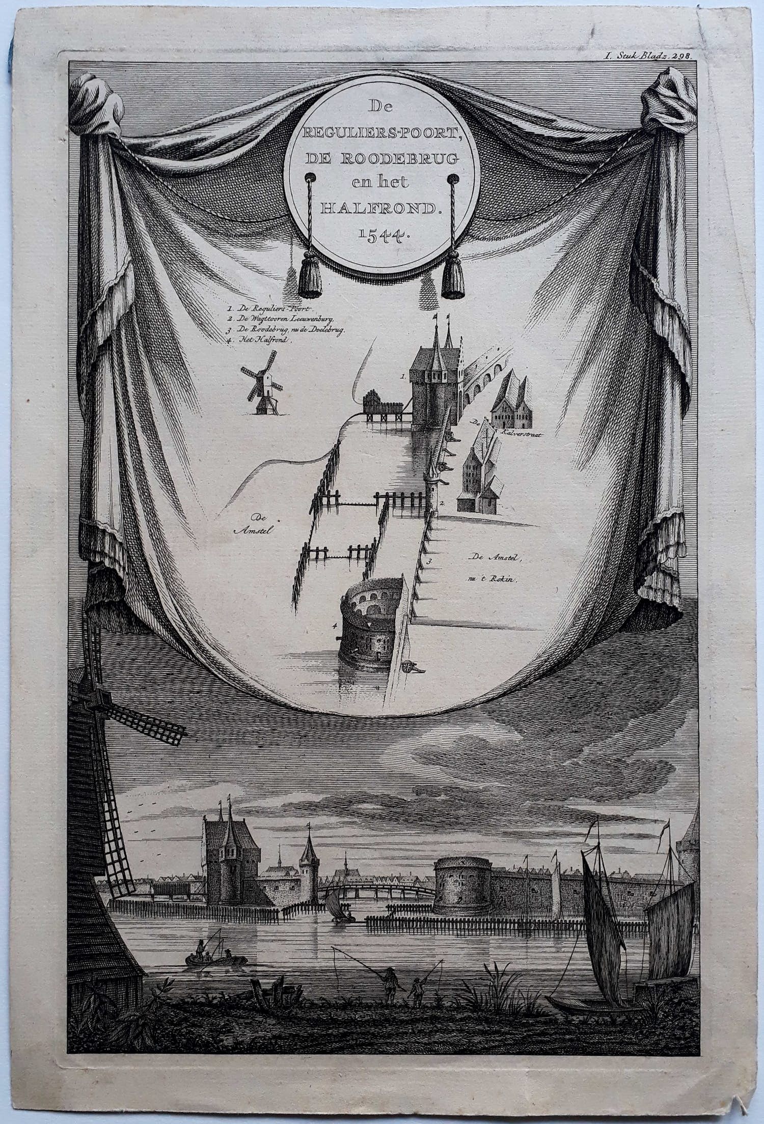 Jan Goeree - 8 prenten Amsterdam naar het beeld van 1544 verkocht voor € 30!