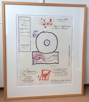 Pierre Alechinsky - L'Avenir de la propriété, litho + ets (netjes ingelijst) kopen? Bied vanaf 695!