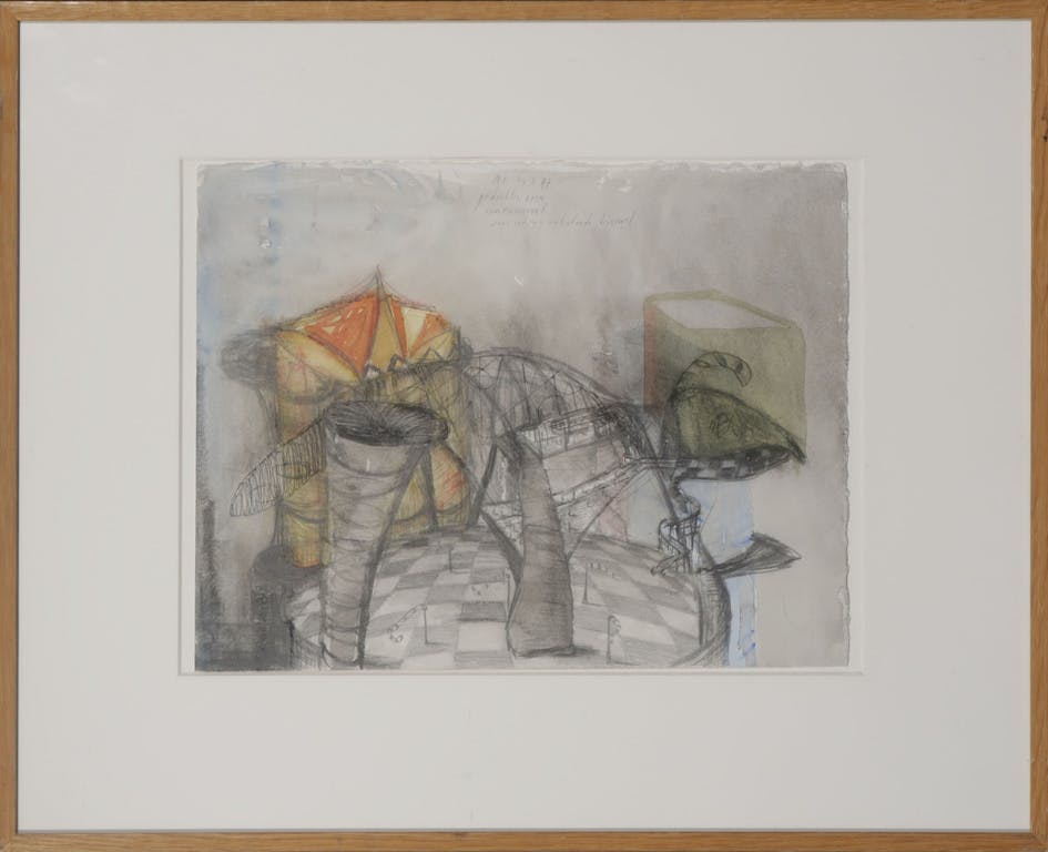 Robbie Cornelissen - Robbie Cornelissen: Potlood en Aquarel, Gedachten over een.. - Ingelijst verkocht voor € 100!