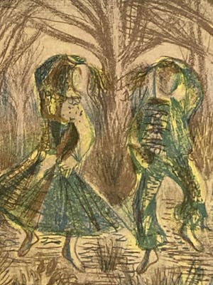 Kees Andrea - Kleuren litho fluitspeler kopen? Bied vanaf 45!