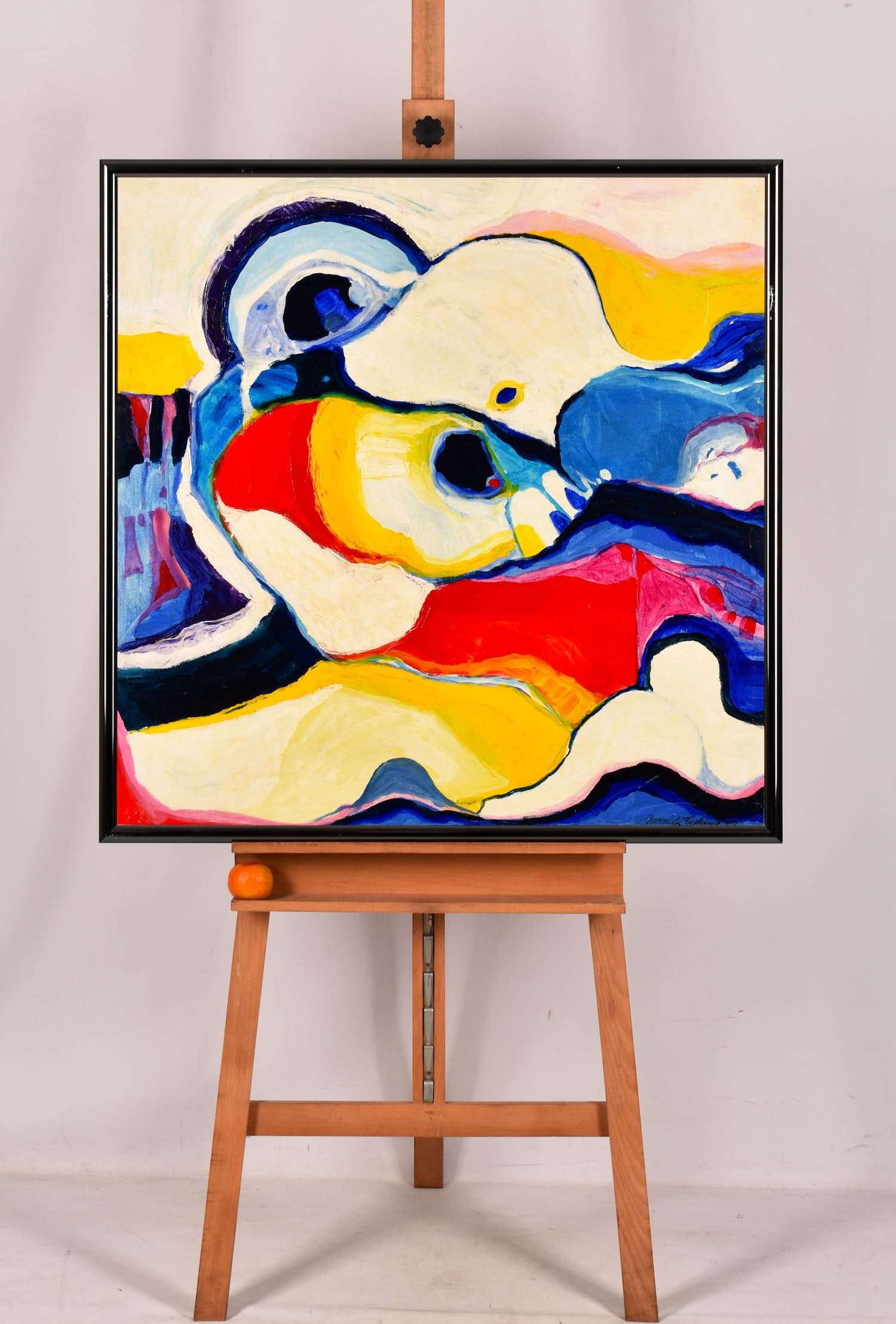 Annemiek Tjepkema - Abstract kleurrijk verkocht voor € 100!