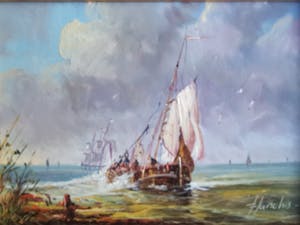 Niet of onleesbaar gesigneerd - Zeilschepen op zee kopen? Bied vanaf 1!