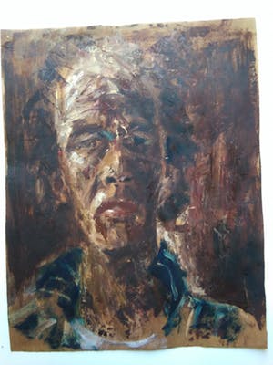 Niet of onleesbaar gesigneerd - Portret circa 1990. kopen? Bied vanaf 10!
