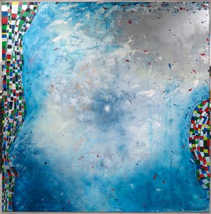 Carolina Paulussen - Acryl op doek, Zonder titel (Zeer groot 2 x 2 m!) kopen? Bied vanaf 1!