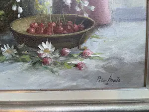 Peter Motz - Bloemstilleven met fruit kopen? Bied vanaf 200!