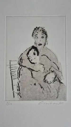 Constant - Moeder en kind - 10 handgesigneerde exemplaren kopen? Bied vanaf 195!