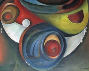 Egbert de Rooy - Acrylverf op doek , Surrealistisch – 1970 – spieraam 100 x 65 cm. kopen? Bied vanaf 1!