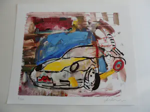 Peter Diem - Zeefdruk. Porsche kopen? Bied vanaf 35!