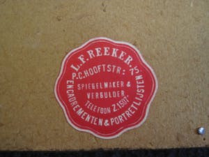 Toon de Jong - Fraaie droge naald Ets "Het oudste huis van Laren" gesigneerd - in antieke lijst kopen? Bied vanaf 10!