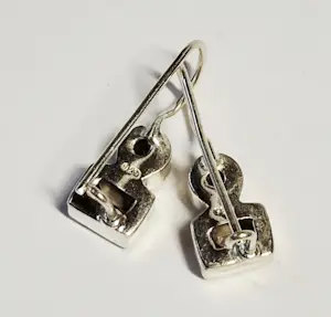 Nieuwe zilveren Oorbellen met gefacetteerde rookkwarts: kopen? Bied vanaf 65!