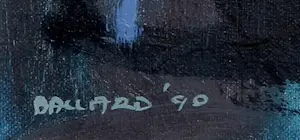 Brian Ballard - olieverf op doek: black vase in mirror - 1990 kopen? Bied vanaf 995!