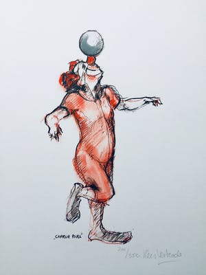 Kees Verkade - litho ‘Charlie Rivel’ kopen? Bied vanaf 85!