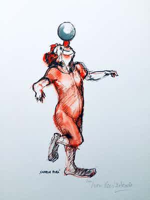 Kees Verkade - litho ‘Charlie Rivel’ verkocht voor € 85!