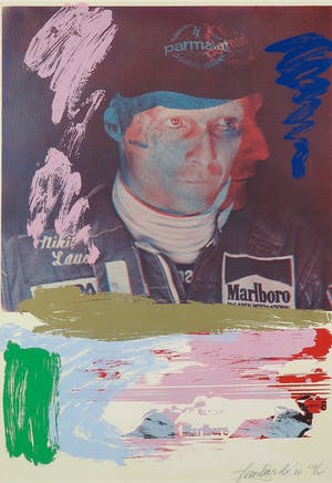 Frank Gude - Zeefdruk, Niki Lauda - Ingelijst kopen? Bied vanaf 1!