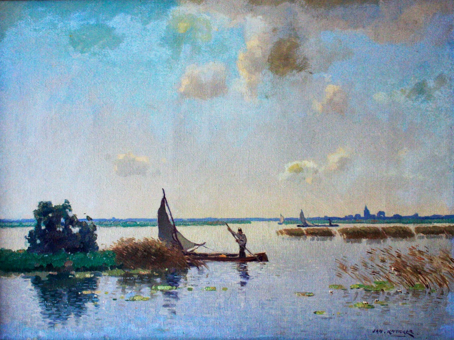 Jan Simon Knikker (sr.) - Polderlandschap kopen? Bied vanaf 150!