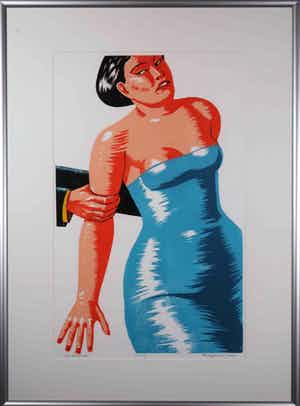 Leon Janssen - Houtsnede, De Roof - Ingelijst verkocht voor € 100!