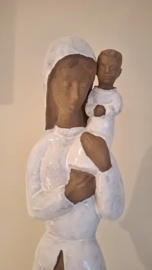 Paul Sersté - religieus beeld - Madonna / Moeder Maria met kind - terracotta en keramiek kopen? Bied vanaf 50!