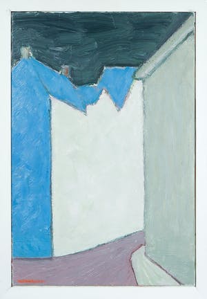 Paul Overhaus - Olieverf op doek, Witte gevel - Ingelijst kopen? Bied vanaf 100!