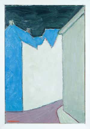 Paul Overhaus - Olieverf op doek, Witte gevel - Ingelijst verkocht voor € 100!