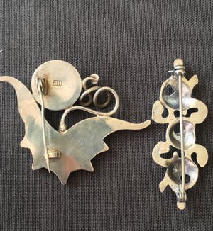 1e gehalte Zilver - vintage broches kopen? Bied vanaf 10!