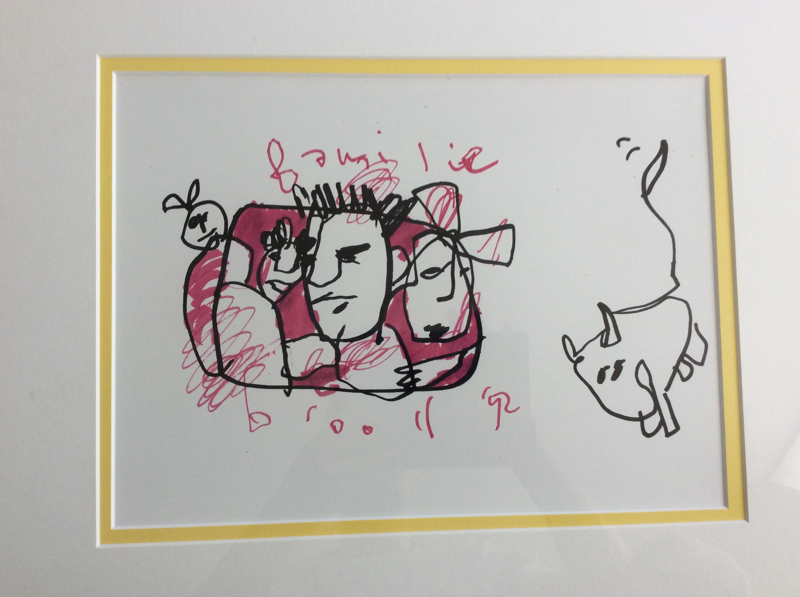 Herman Brood - Originele tekening: familie Brood kopen? Bied vanaf 275!