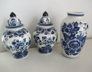 Potterie Oud Delft - 5 potterie objecten kopen? Bied vanaf 35!