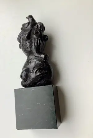 Loek Bos - Vrouw met vogel in haar kopen? Bied vanaf 295!