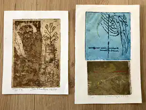 Jan Montyn - 2 kleinere etsen verkocht voor € 65!